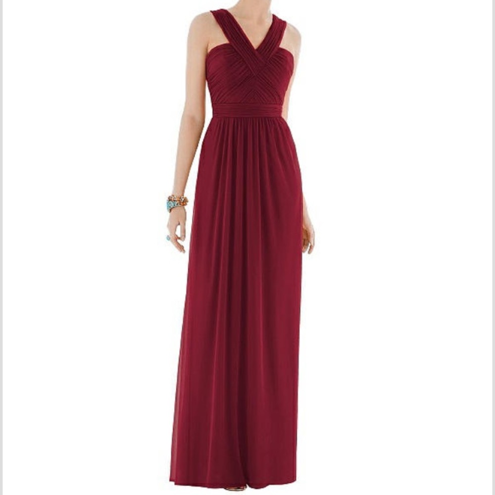 Alfred Sung Burgundy Bridesmaid Dress D678